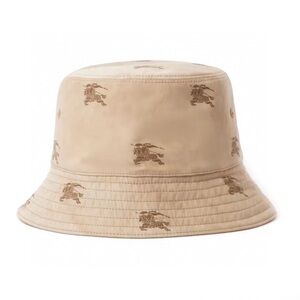 Burberry Tan Bucket Hat with Black Interior